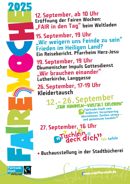 Flyer zu den Veranstaltungen der Fairen Wochen