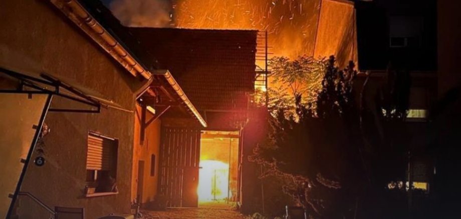 Großbrand Burgstraße Schifferstadt