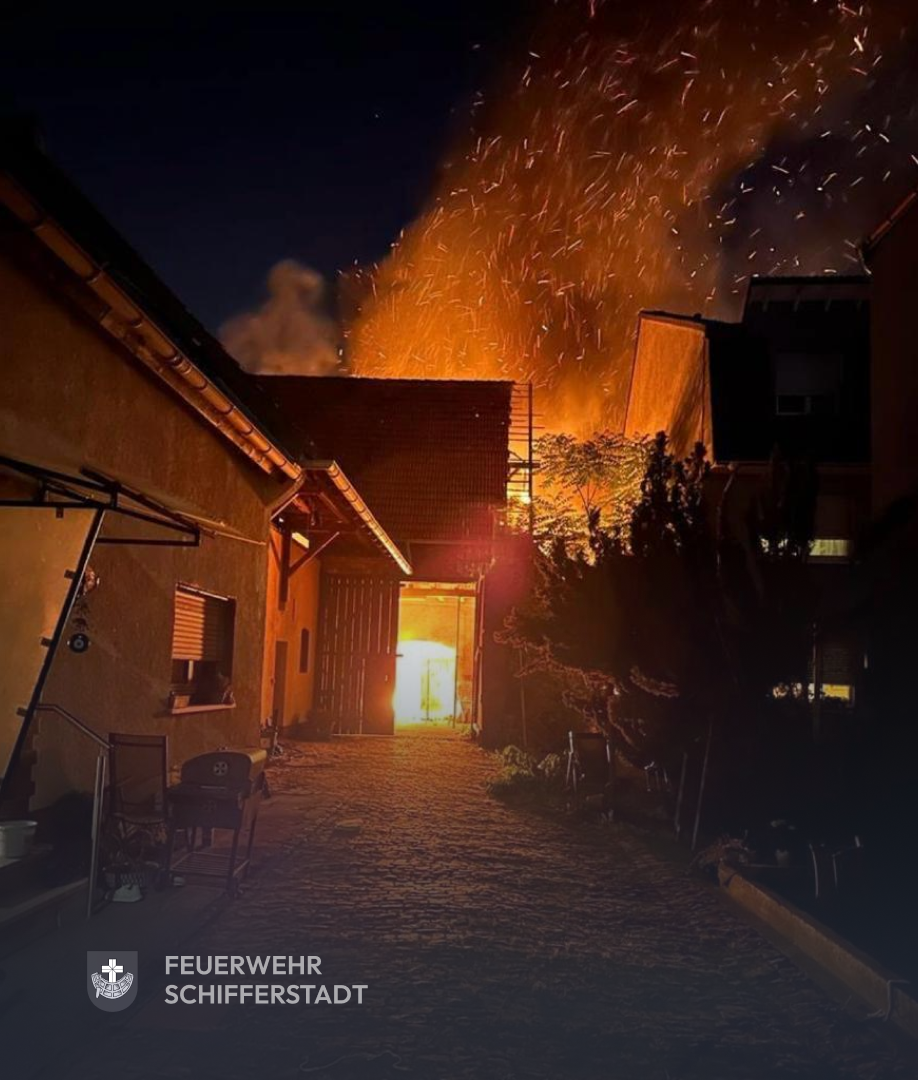 Großbrand Burgstraße Schifferstadt