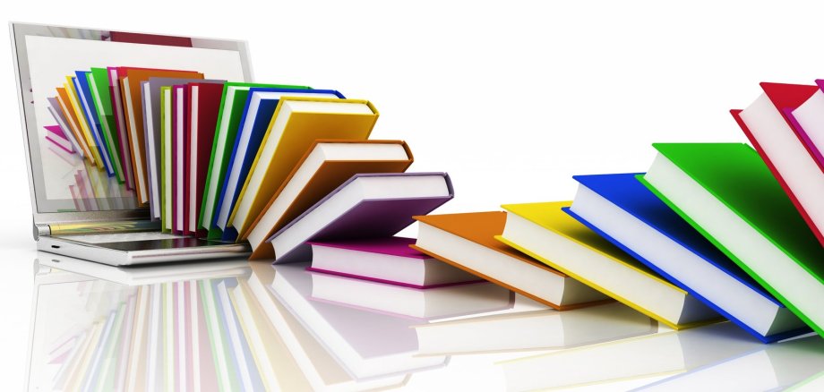 books from your laptop on a white background