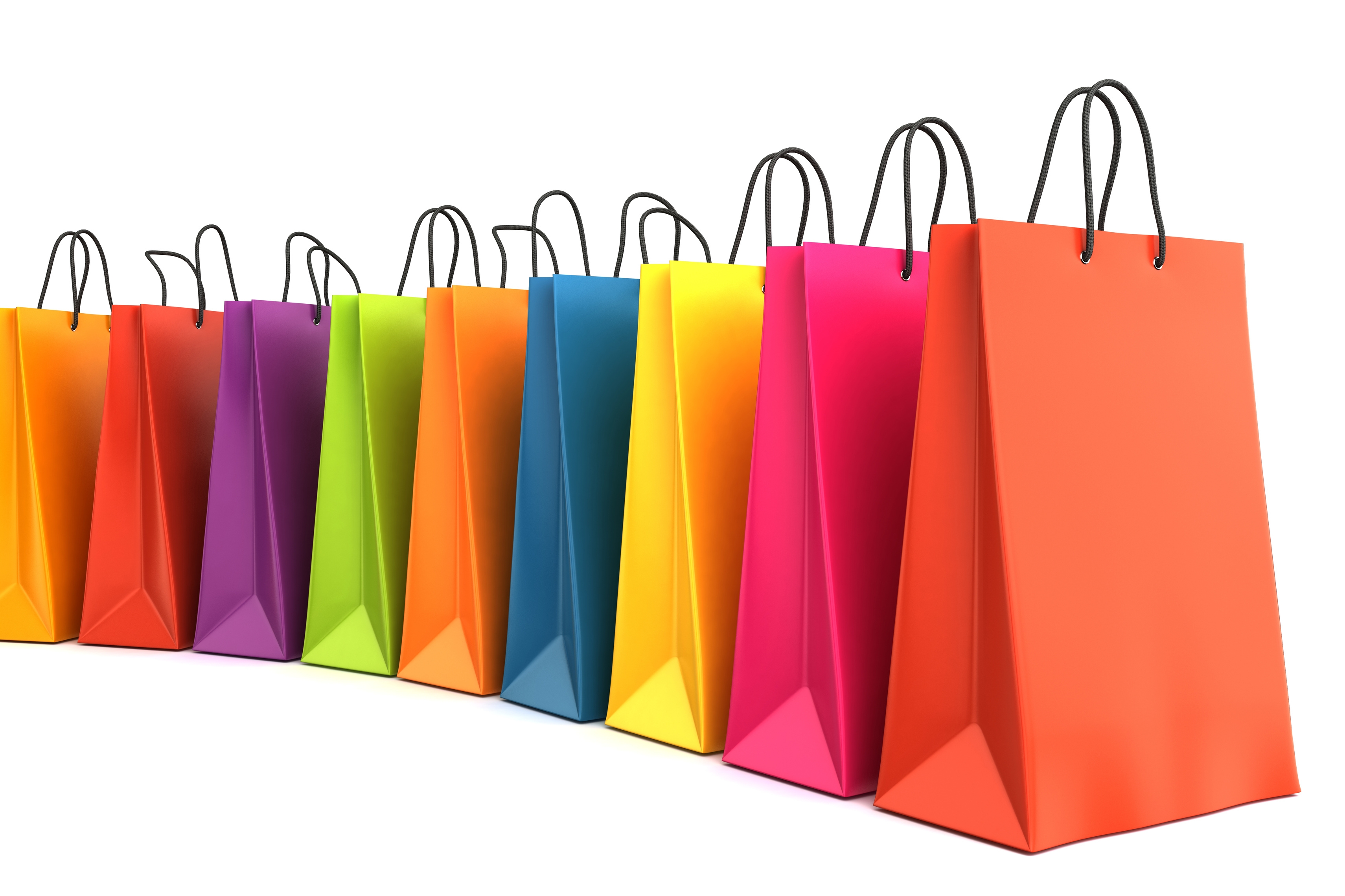 3d render of colorful shopping bags 3d render of colorful shopping bags