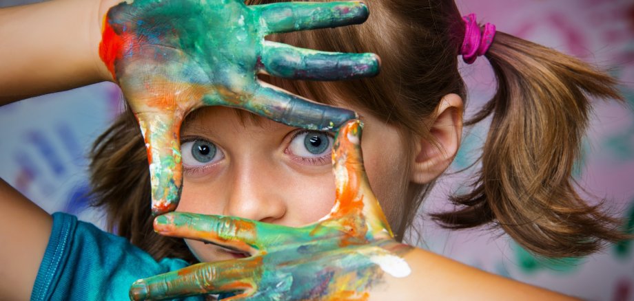 little girl and colors - portrait