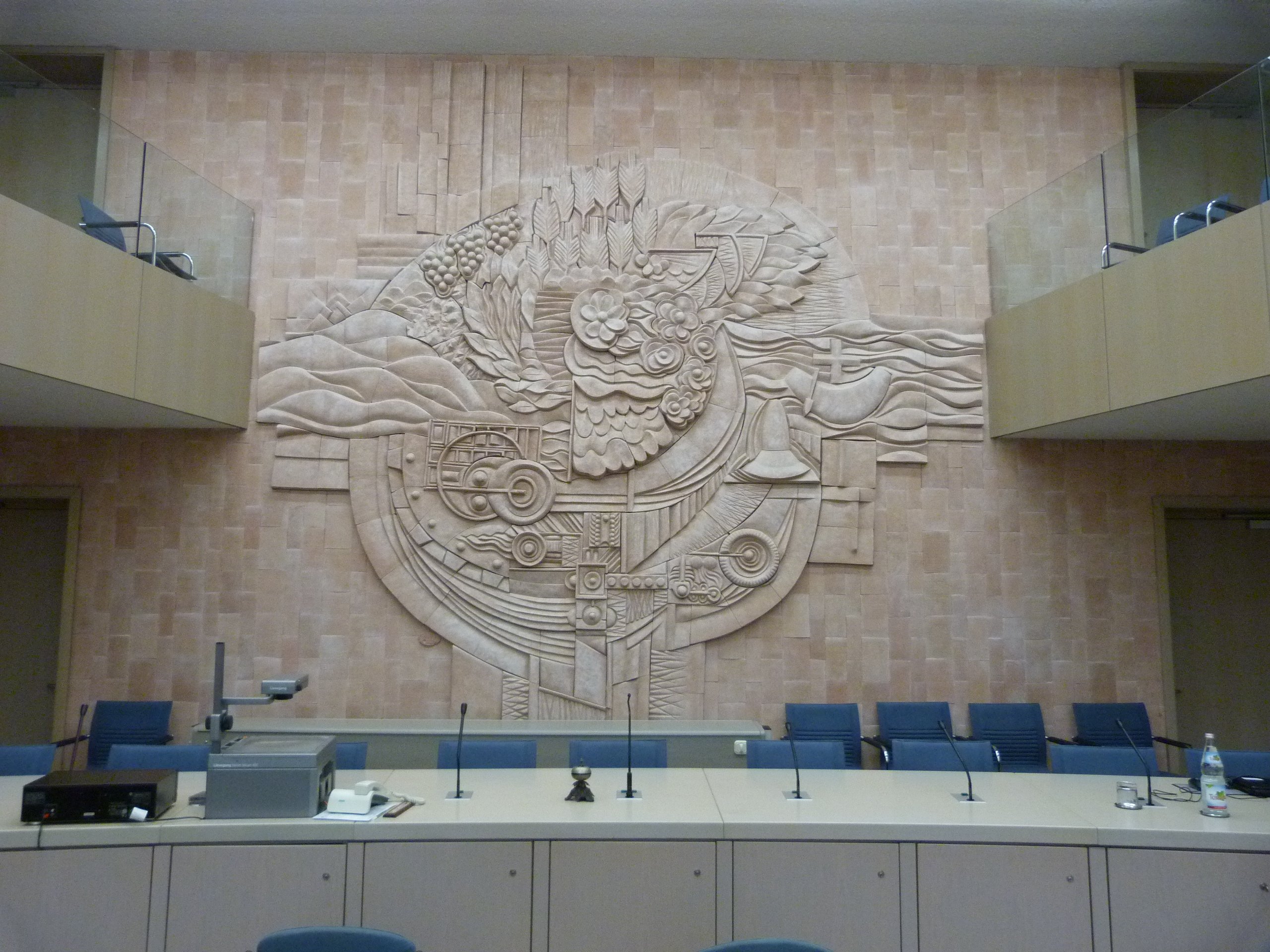 Wandbild im Rathaus