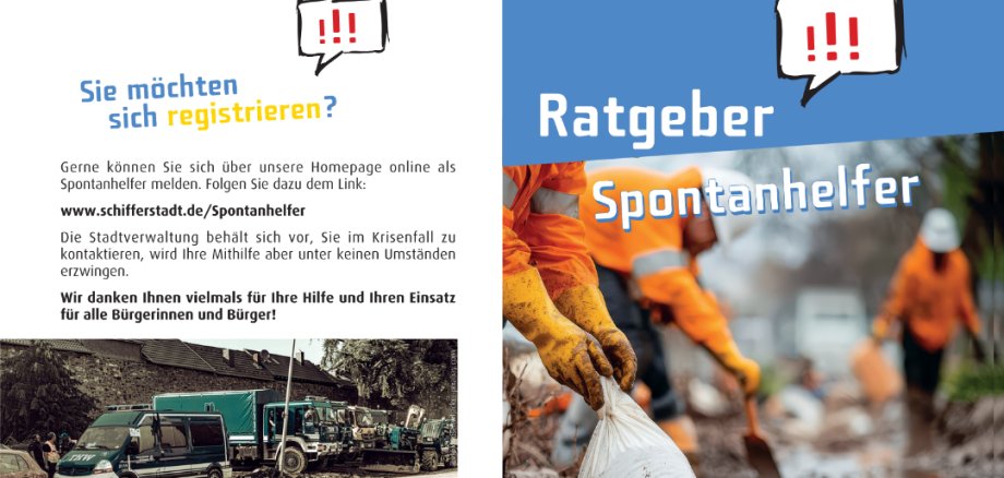 Flyer zum Thema Spontanhelfer