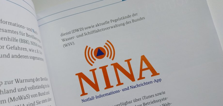 Nina Warnapp Logo in Flyer