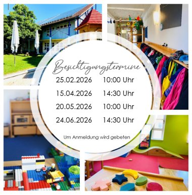 Grafik mit den Besichtigungsterminen 2026