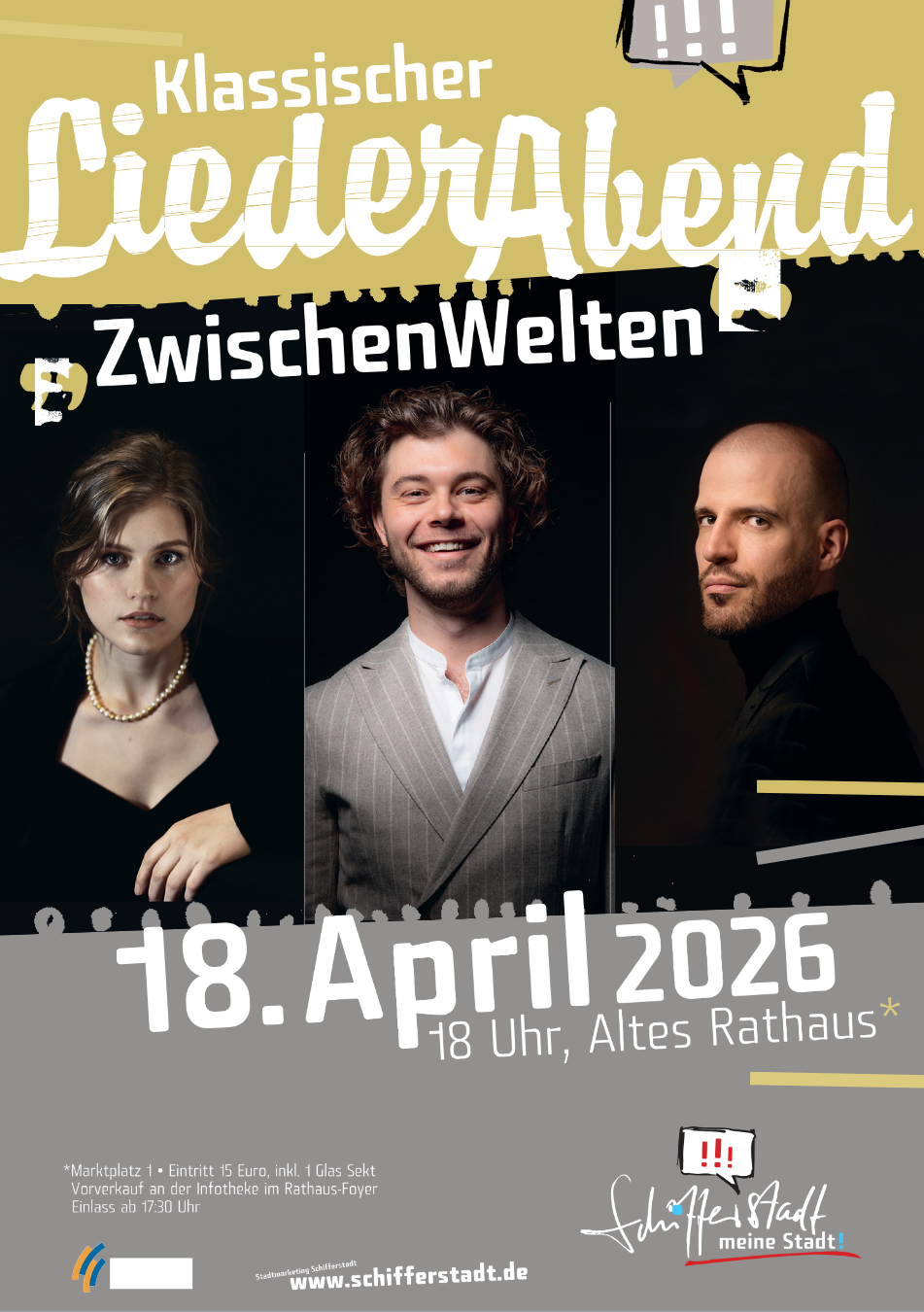 Plakat zum Liederabend ZwischenWelten