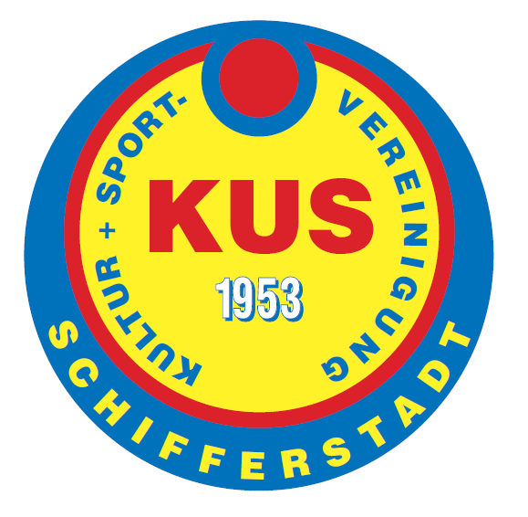 Rundes KUS Logo in gelb, blau, rot