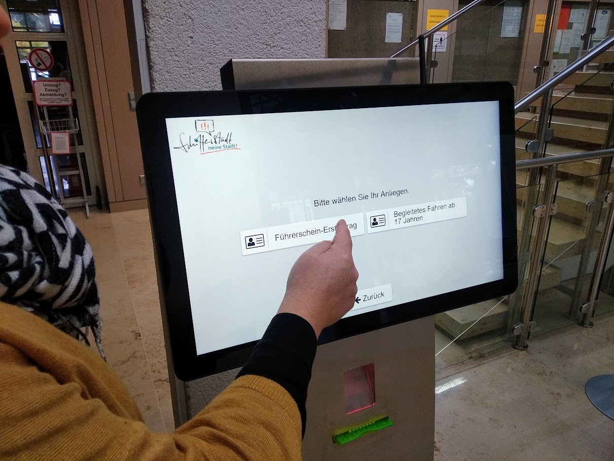 Terminal zur Terminvergabe Bürgerbüro