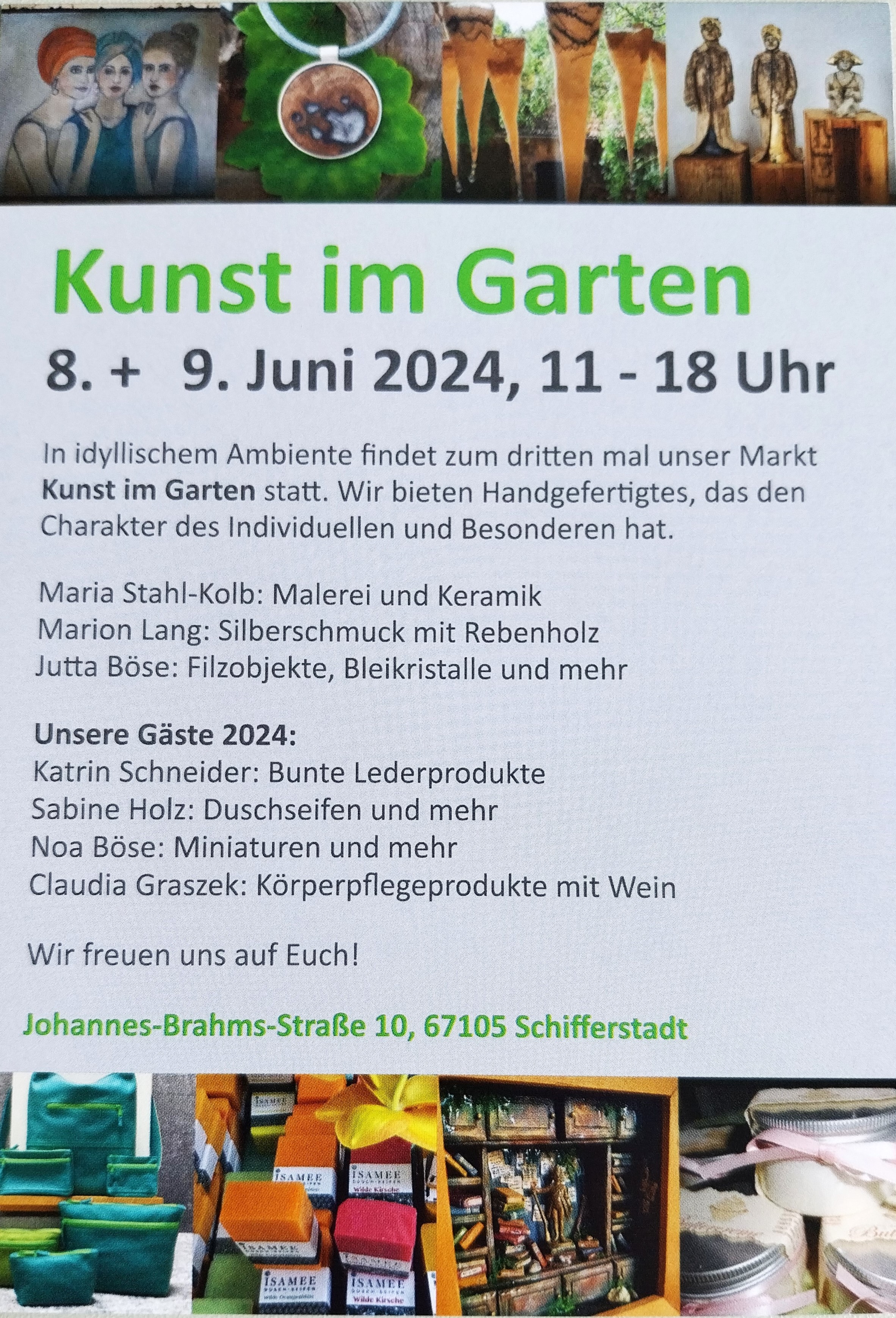 Plakat Kunst im Garten