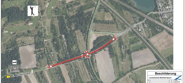 Brückensperrung Richtung Mutterstadt