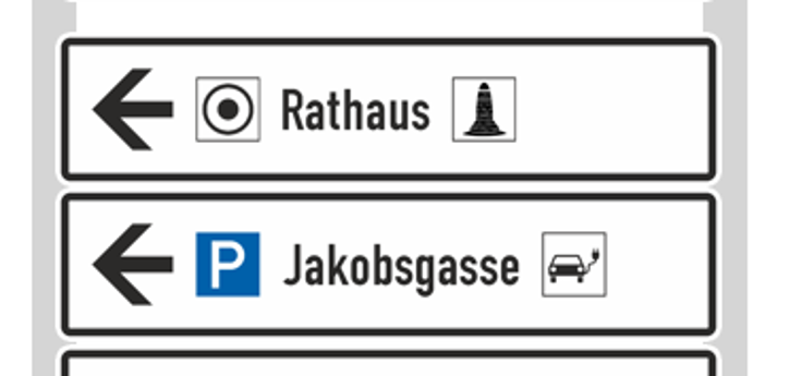 Vorschau einer möglichen Beschilderung