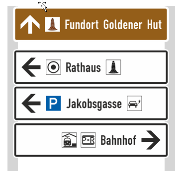 Vorschau einer möglichen Beschilderung