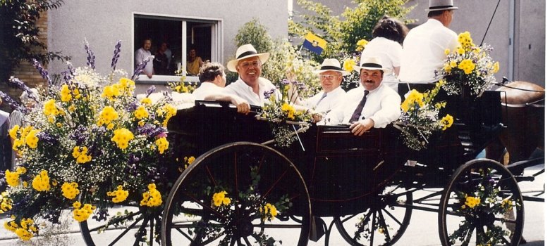 Bürgermeister von Löbejün beim Rettichfest-Umzug