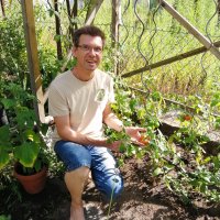 Frank Schmitt im Garten