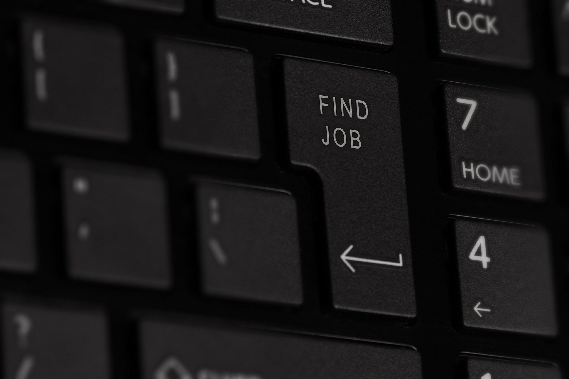 Tastatur mit "Find a job" Tastatur mit "Find a job"
