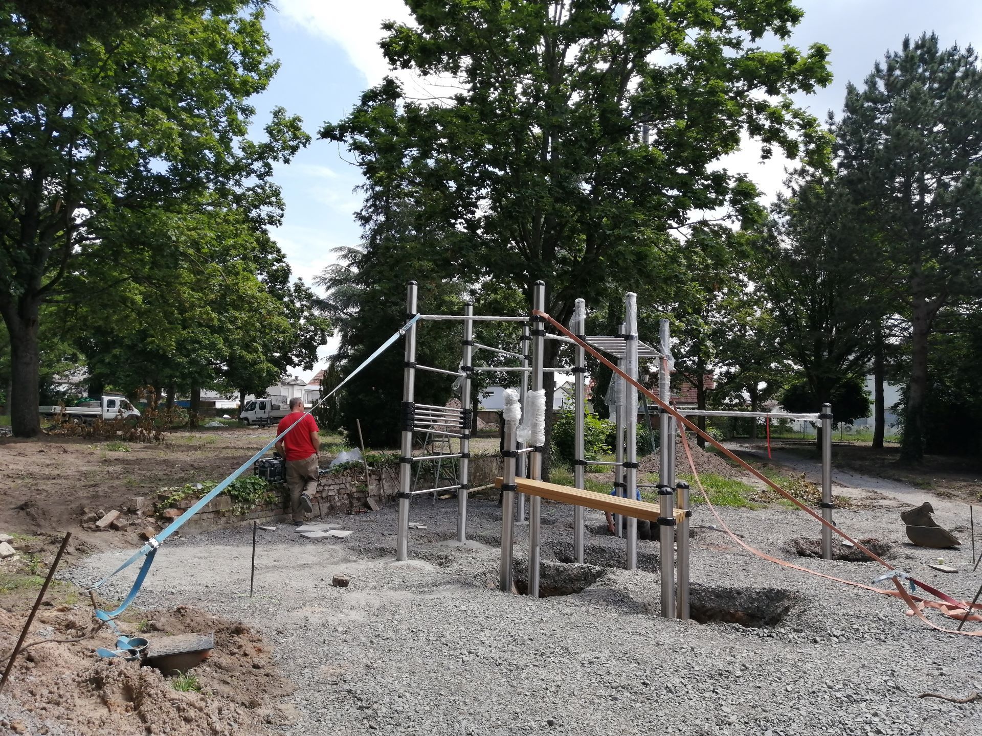 Calisthenicsanlage im Bau