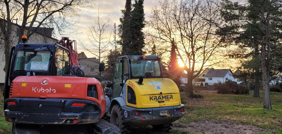 Bagger im Stadtpark