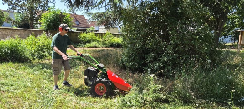 Grünarbeiten im Stadtpark