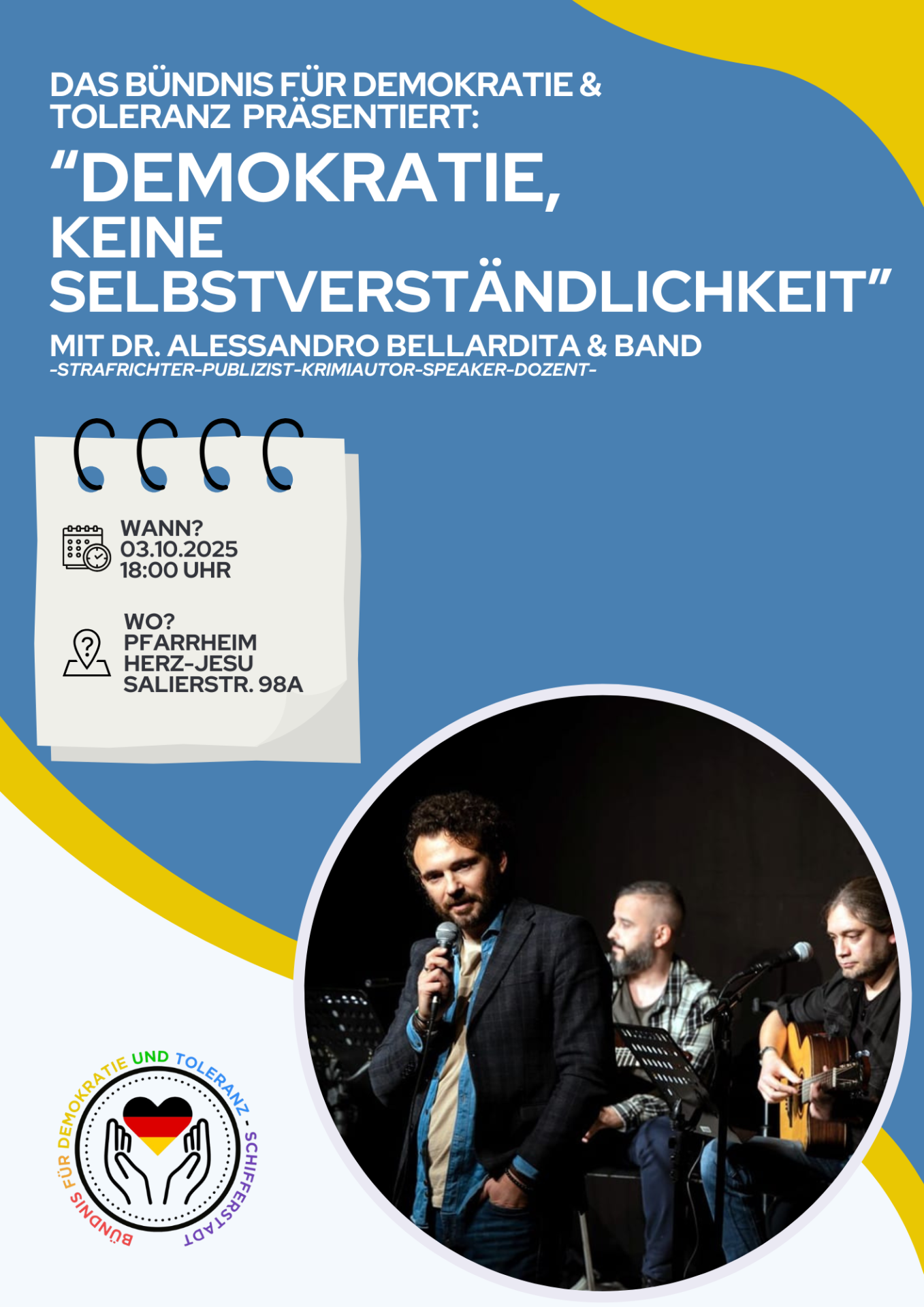 Plakat zum Vortrag von Dr. Bellardita