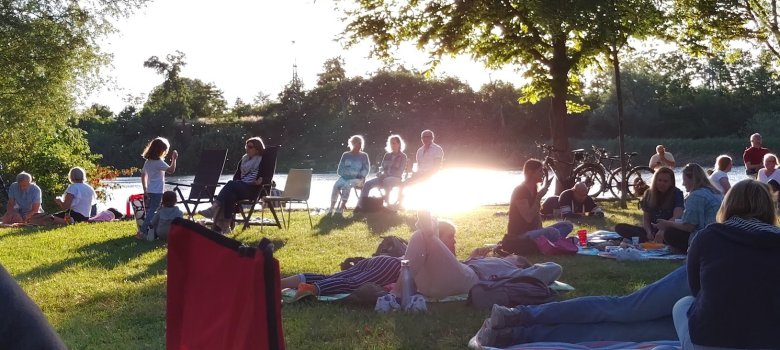 Zuschauer Picknickkonzert