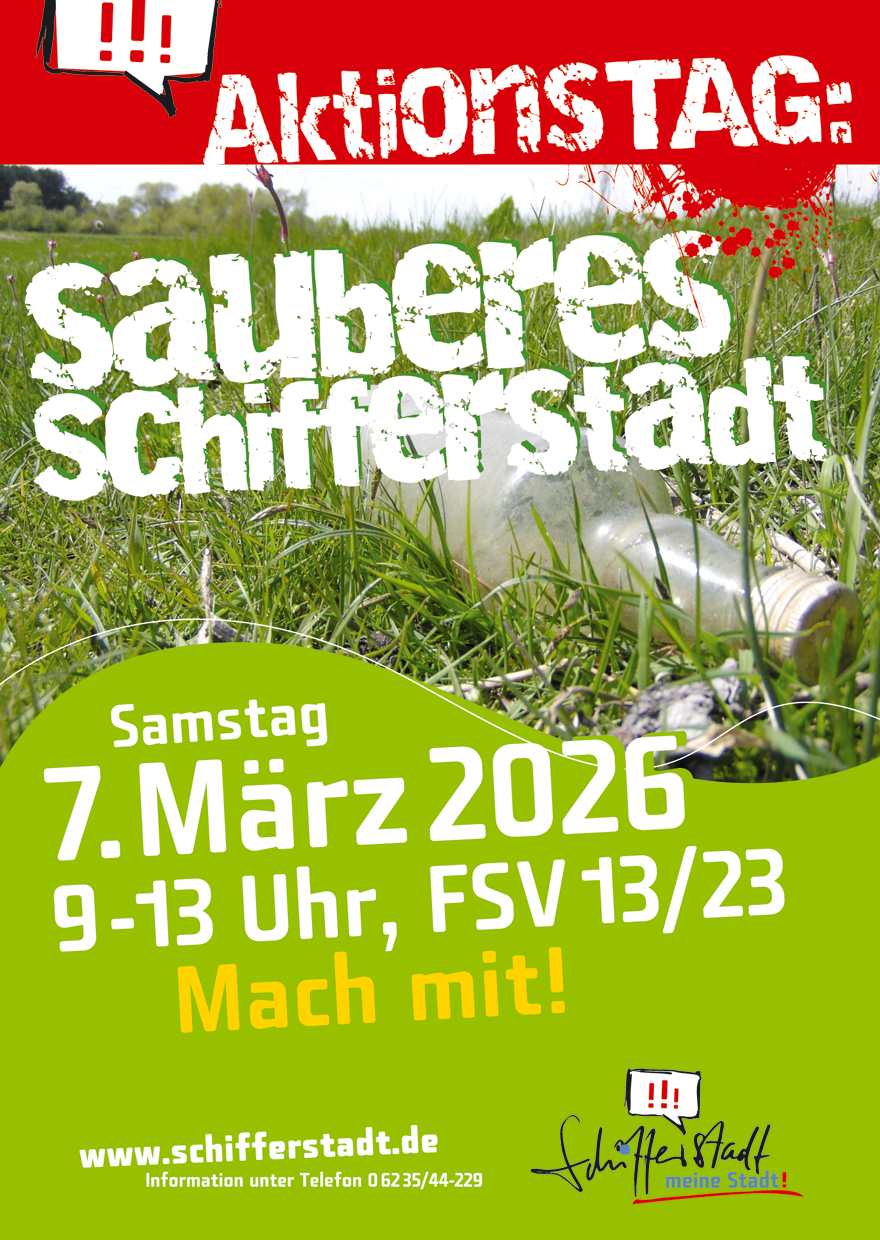 Plakat zur Aktion Sauberes Schifferstadt