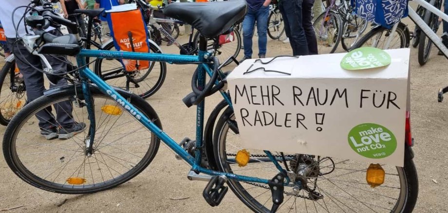Fahrrad bei Radsternfahrt