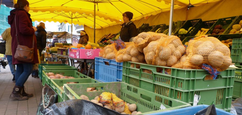 Wochenmarkt Gemüse Stand