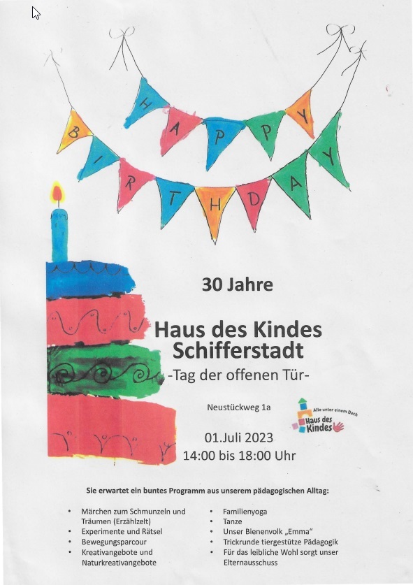 Plakat Jubiläum Haus des Kindes