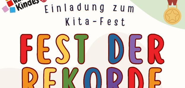 Plakat zum Kita Fest "Fest der Rekorde"