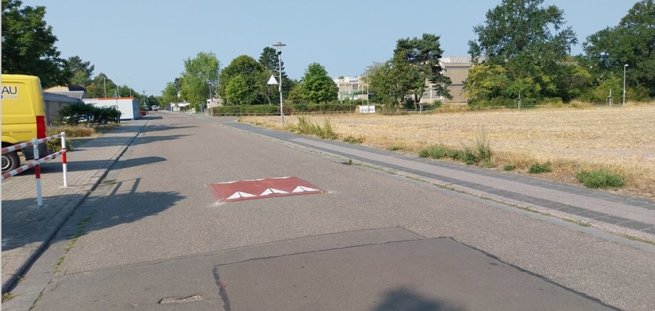 Schwelle auf der Straße