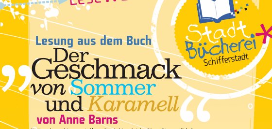 Plakat zur Lesung von Anne Barns